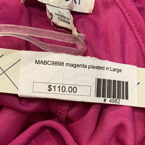 NWT She + Sky Magenta Pleated Maxi Dress large - Picture 13 of 15